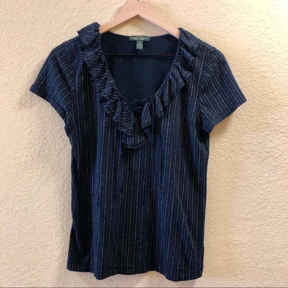 LRL Jeans Co Navy Blue T-Shirt, Size Small!